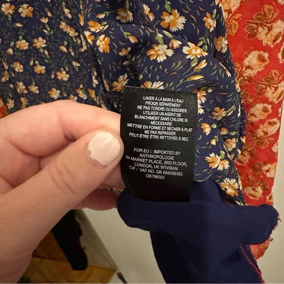 Anthropologie Meadow Rue frilly midi flowy floral skirt cottage core Size 8 - Picture 10 of 15